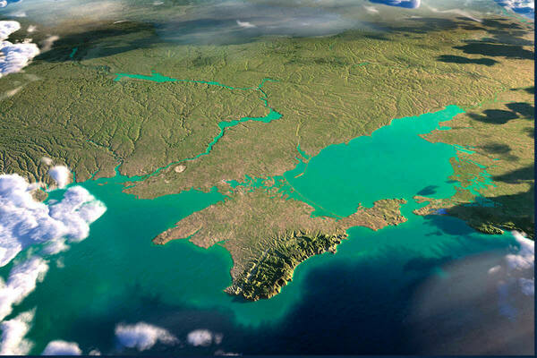aerial view of Crimea