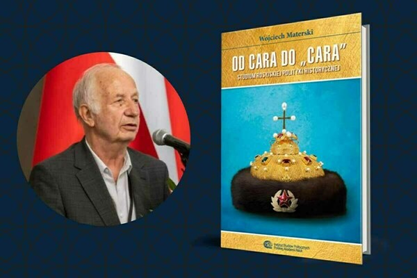 Left side is Wojciech Materski and on the right is the cover of his book From the Tsars to “The Tsar”: A Study of Russia’s Politics of Memory,