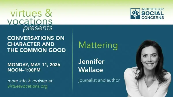 V&V webinar: "Mattering" with Jennifer Wallace